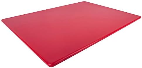 Commercial Grade Red Cutting Board - 24 x 18 Extra Large 1/2" Thick for Meats, Superior HDPP Plastic, NSF and Food Service Ready