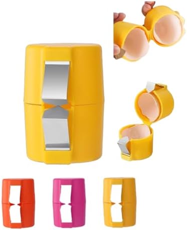 Egg Shell Opener, 2025 New Egg Cracker Tool for Raw Eggs, Egg Separator Egg Shell Opener Breaker Cutter for Raw Eggs Cracking Tool, Handheld Eggs Breaker Cutter Tool for Raw Eggs (Yellow 1PC)