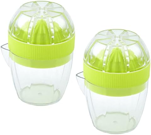 UPKOCH Manual Citrus Juicer Cup Portable Fruit Squeezer for Orange Lemon and Small Fruit Ergonomic Hand Juicer for Kitchen Home Bar Bakery and Milk Tea Shop 4.13 X 3.14 X 3.14 in 2 Pack