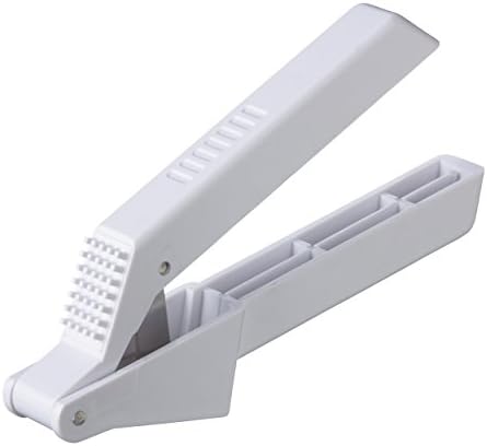 KitchenCraft Garlic Press, Plastic, White, 16 x 4 cm