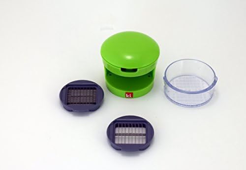 Garlic Perfection Press, Crusher, Mincer, and Storage Container - Easy to Clean - Stainless Steel Blades - Green