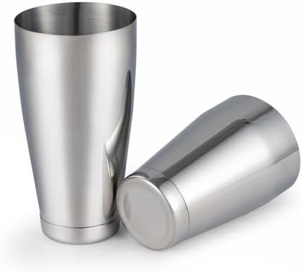 Boston Cocktail Shaker Set, Professional Bar Shaker Set Bartender Kit, Stainless Steel Martini Shaker with Weighted 28oz Unweighted 18oz Drink Mixer Tins Bartending Tools for Bartender