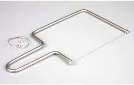 Stainless Steel Cheese Slicer - Lyre Wire Cutter for Soft & Hard Cheese, Eggs, Fruits & Desserts - Handheld Butter Cutter With 2 Extra Wires