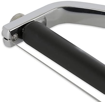 RSVP International Handheld Cheese Slicer/Shaver, Adjustable Thickness for Hard or Soft Cheeses, Heavy Duty Chrome Handle, Wire Cutter, Dishwasher Safe, 6.75-Inch Length