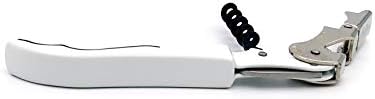 Pulltap's Genuine Classic 500 LEFT-HANDED Waiter's Corkscrew – Double-Hinged Wine Key with Hinged Foil Cutter – Patented Design – Made in Spain – White (Blanco)