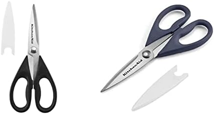 KitchenAid All Purpose Shears with Protective Sheath, One Size, Black and KitchenAid All Purpose Kitchen Shears, 10-Inch, Ink Blue