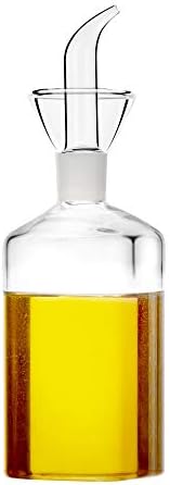 8 ounce/240 ml No Funnel Needed Olive Oil & Vinegar Dispenser Glass Cruet Decanter for Kitchen,Lab glassware seal handicraft Keeps Oil Fresh Longer