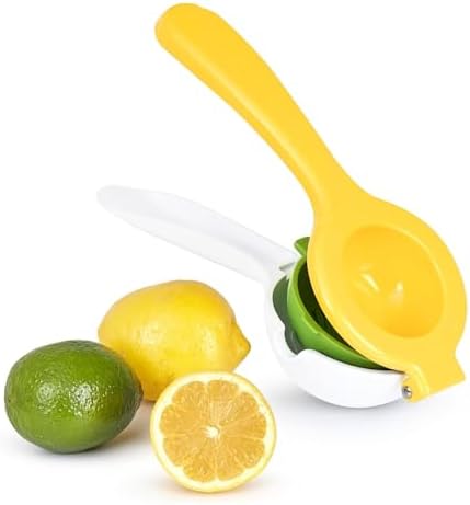 Tovolo Citrus Press Manual Hand Juicer Squeezer with Pour Spout Dishwasher Safe Aluminum Press Juicer for Lemon Lime Oranges Tangerine Pomegranate Fruit Ergonomic Grip for Efficient Juice Extraction