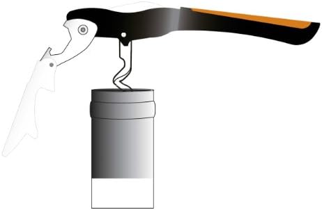 Gulliver Stainless Steel Two Step Waiter's Corkscrew - Black