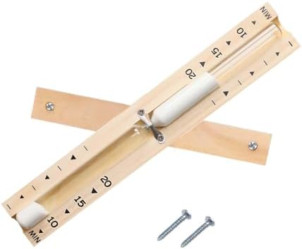 20 Minute Sauna Sand Timer, Sauna Hourglass, Hear Resistant Sand Clock 20 Min, Wooden White Sand Watch, Reloj De Arena, Rotating Wood Hour Glass, Sandglass SPA Room