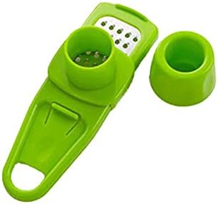Angel's Peel Lounge Multipurpose Garlic Mincer and Garlic Crusher - Easy Squeeze Clean Garlic Press, Dishwasher Safe Sturdy Tool Compact and Portable Design for Extracts More Paste Per Clove - Green