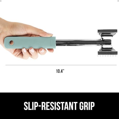 GORILLA GRIP Patented BPA-Free Dual-Sided Meat Tenderizer Mallet, Mint