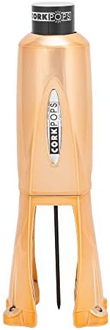 Cork Pops Legacy Wine Opener Built-in 4-Blade Foil Cutter Safe Cork Removal, Effortless Push Button Use, Needle Guard for Safety, Low-Pressure Cartridge Opens Up To 60 (Copper, With 1 Cartridge)