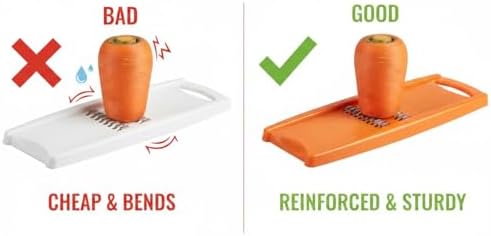 Korean Carrot Grater – 1.6mm Julienne Slicer, Stainless Steel Blades, Handheld Vegetable Shredder for Carrots, Cabbage, Onion, Potato & Beet, Dishwasher Safe