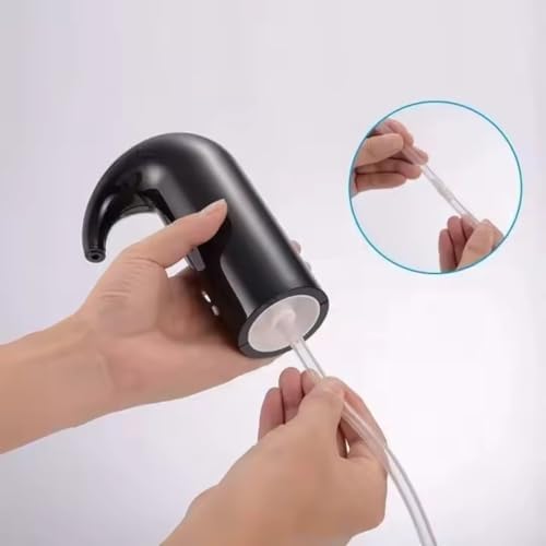 Electric Wine Aerator [BLACK], USB-Rechargeable, Gift for Wine Lovers, One-Touch Dispenser, Wine Presever