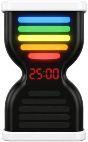 KADAMS Pomodoro Timer, Visual timer for Kids with Light Flow, Flip Timer 25/5 min, Custom Countdown Count-up, USB-C Rechargeable, Silent,Study for Productivity, Student ADHD Gift Work Classroom Office