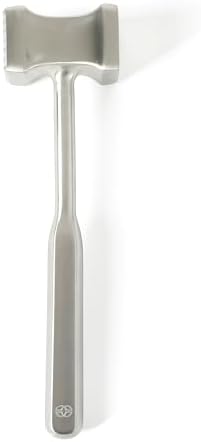 Calphalon Stainless Steel Meat Tenderizer, Dual-Sided Meat Mallet with Ergonomic Handle for Tenderizing and Flattening Beef, Chicken, Pork & Poultry