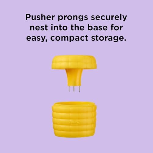 Chef’n Cob Plus Corn Stripper and Peeler for Corn on the Cob, Built-In Safety Pusher