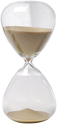 Large Fashion Colorful Sand Glass Sandglass Hourglass Timer Clear Smooth Glass Measures Home Desk Decor Xmas Birthday Gift (15 Minutes, Brown)