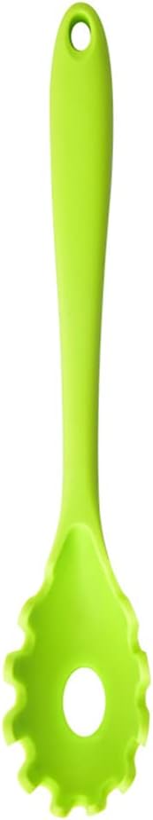 Magik 1-2 Pack Silicone Pasta Fork Heat Resistant Noodle Spaghetti Server Spoon (Green, 1 Pack)