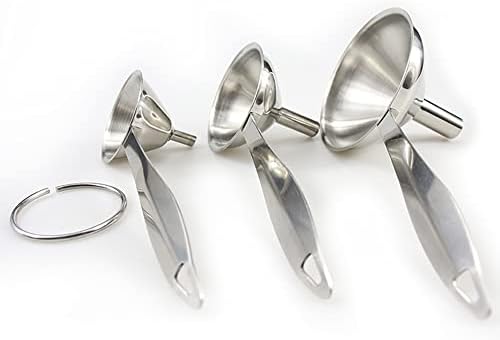 Stainless Steel Kitchen Funnel 3 Pcs Integrated Liquid Dispenser Set