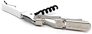 Pulltap's Genuine Classic 500 LEFT-HANDED Waiter's Corkscrew – Double-Hinged Wine Key with Hinged Foil Cutter – Patented Design – Made in Spain – White (Blanco)