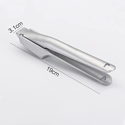Hemoton Garlic Press Stainless Steel Garlic Masher Manual Vegetable Masher Hand Press Fruit Juicer for Fruits Ginger Silver