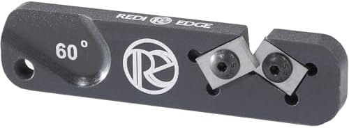 Redi-Edge Portable Knife Sharpener - Pocket knife Sharpener with Duromite Sharpening Element - Honing Rod at 60° for Kitchen, Home & Hunting - Compact Travel Knife Honing Rod
