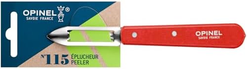 Opinel No. 115 Essential Stationary Peeler, Hornbeam Wood (Red)