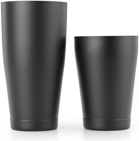 Barfly Shaker Cocktail Tin, Set (18 oz and 28 oz), Matte Black