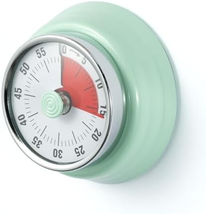 60-Minute Magnetic Visual Timer, Silent Operation and No Battery Needed, Time Management Tools for Kitchen, Homeschool Desk, Office Meetings & Home Learning Timer (Green)
