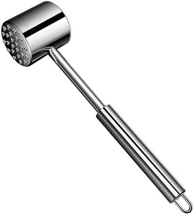 Meat Tenderizer,304 Stainless Steel Heavy Sturdy Meat Pounder, Extended Handle Hammer Tool