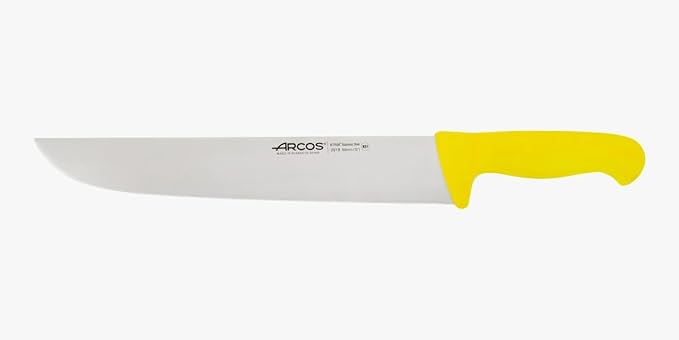 Arcos Butcher Knife 12 Inch Nitrum Stainless Steel. Professional Cooking Knife For Cutting Meat, Fish and Vegetables. Ergonomic Polyoxymethylene Handle. Series 2900. Color Blue.