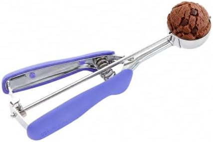 Restaurantware Ice Cream Scoop 1 Case 0.86 oz Stainless Steel Portioner Commercial Kitchen Tool Comfortable Grip Dishwasher-Safe Spring-Loaded Handle