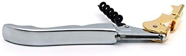 Pulltap's Genuine Slider 900 Waiter's Corkscrew – Double-Hinged Wine Key with Sliding Foil Cutter – Patented Design – Made in Spain – Cromado y Dorado (Chrome & Gold)