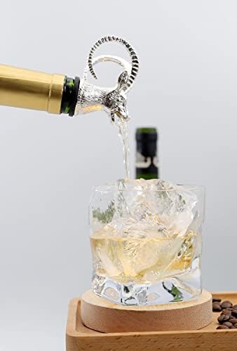 Animal Wine Aerator & Liquor Pourer for Bar,Home and Party Wine Pourer Aerator Festival Gift (Antelope Silver)