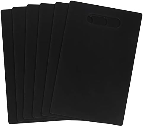 Begale 6-Piece Small Cutting Board, Multi Purpose Chopping Board, Black