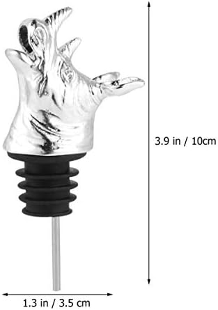Zinc Alloy Rhino Head Bottle Stopper Wine Pourer for Oktoberfest