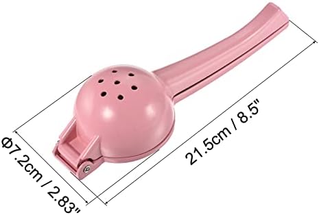 uxcell Manual Hand Squeezer, Aluminium Alloy Lemon Orange Citrus Juicer Suitable for Lemon, Watermelon, Orange, Pomegranate, Cucumber - Pink