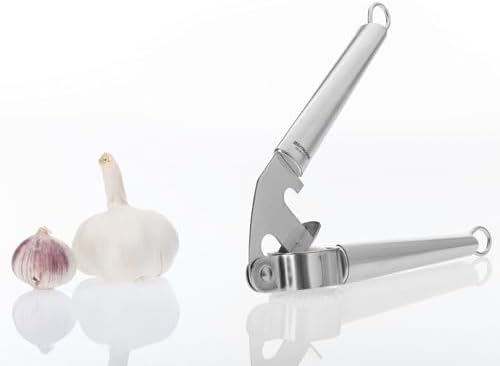 Westmark 18362270 Stainless Steel Garlic Press, Does It Right the First Time, Silver/Gray
