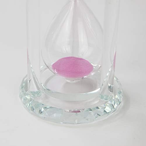 60 Minutes Hourglass Timer,Crystal Sand Timer Carving Surface,Hourglass for Kitchen Office Desk Coffee Table Book Shelf Cabinet Home Decor Birthday Gift Box Package,2 Color (Romantic Pink)
