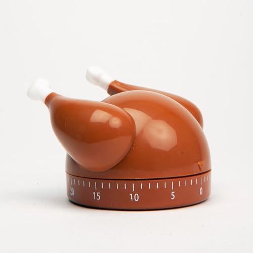 Kikkerland Turkey Timer – Fun Gadget for Home & Kitchen – 60 Minute Windup Timekeeper for Cooking – Perfect for Thanksgiving