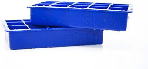 Kitch Cube Ice Tray 2 Pack Silicone Ice Cubes - Cobalt Blue