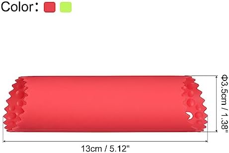 uxcell Garlic Peeler Skin Remover Roller Keeper, Silicone Garlic Peeler Tube Non Slip 5.12inch Long for Useful Kitchen Tools, Red/Green