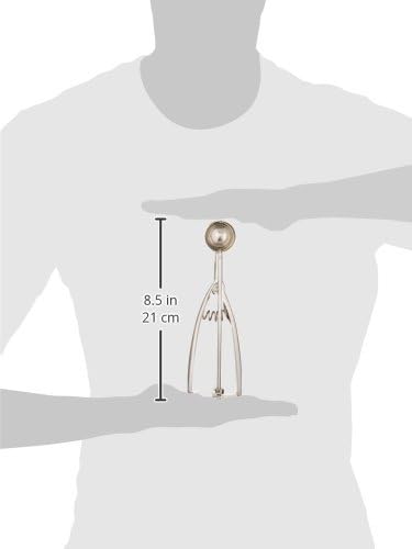 R&M Stainless Steel Cookie Dough Scoop 1.25" Diameter – Mini Portion Scoop for Cookies, Ice Cream & Frozen