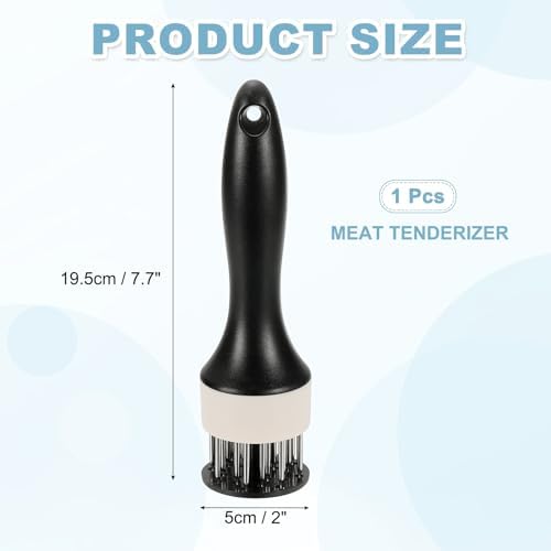 uxcell Meat Tenderizer Tool, 7.7 x 2 Inch Small Meat Tenderizer Mallet for Tenderizing Pork Chicken Steak Fish Grilling BBQ, Black White