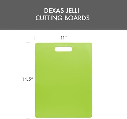 Dexas Classic Jelli Cutting Board with Handle, 11 by 14.5 inches, Green