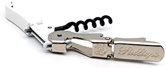 Pulltap's Genuine Slider 900 Waiter's Corkscrew – Double-Hinged Wine Key with Sliding Foil Cutter – Patented Design – Made in Spain – White (Blanco)