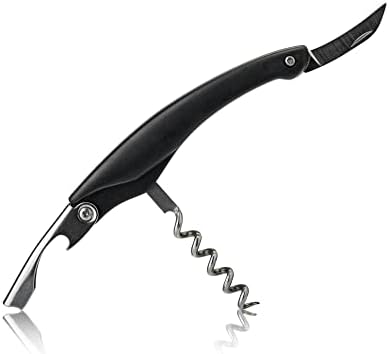 Stainless Steel Server Corkscrew | Durable & Elegant Design | Ergonomic Handle | Easy-to-Use Lever Mechanism | Ideal for Wine Enthusiasts | Model Q004