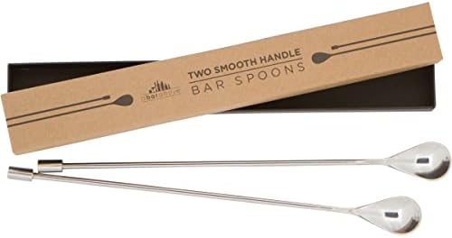 A Bar Above Bar Mixing Spoon Set, Spiral Handle Stainless Steel, Smooth